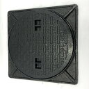 ※法人専用品※法山本店 鋳鉄製マンホール(普及型・歩道用)蓋・枠セット品 黒色 蓋寸法 フタ径B(mm):300、枠寸法 穴径A(mm):250、枠寸法 枠外径...