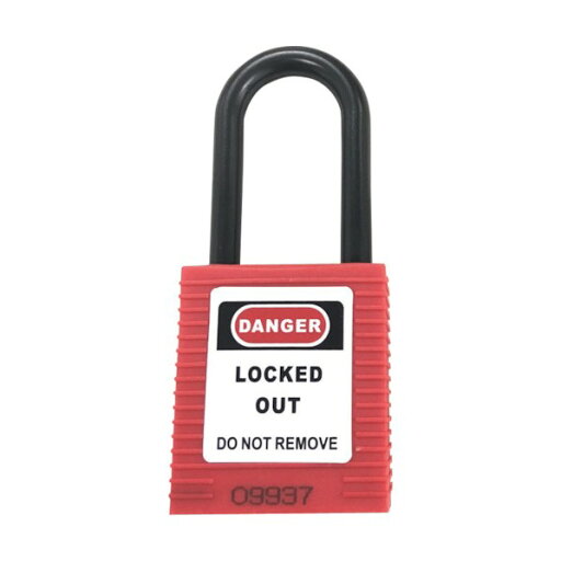 セーフラン安全用品 ロックアウト用絶縁パドロック 赤 吊38mmタイプ 14671-1 1点 セーフラン安全用品 ロックアウト用絶縁パドロック 赤 吊38mmタイプ 14671-1 1点