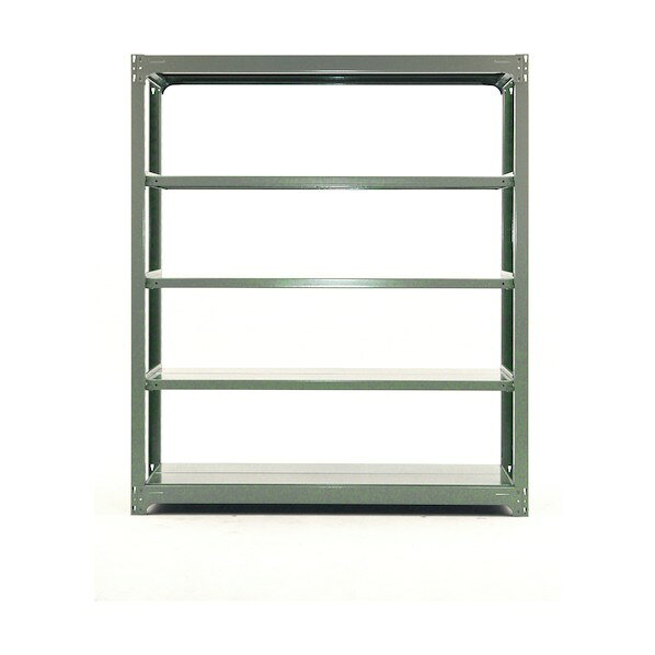 双福鋼器 中量ボルトレスラック 300kg 1800×1500×910 天地4段 単体 ライトグリーン MBL-65L4-SG 1点