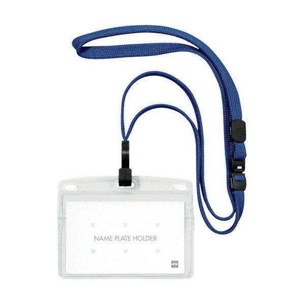 オープン工業 吊り下げ名札 フック式 ヨコ名刺 青 NL-22P-BU 1枚