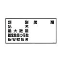 日本緑十字社 消防・危険物標識 類別・品名・保安監督者 KHY‐16R 300×600mm 054016 1【2506DFD_5】