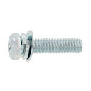 サンコーインダストリー 組込みねじ (+)ナベP=4 (鉄 (または標準)・ZECコート (下地三価ホワイト) M4×16 10-00-0004-0040-01...