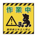 日本緑十字社 吊り下げ標識用シート 作業中・関係者以外立入禁止 TS‐12 430×430mm 100012 1枚