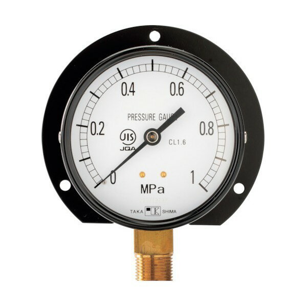 高島計器 一般真空計(B枠立型・φ75) 圧力レンジ0.0〜-0.1MPa G3/8 1023901 1点