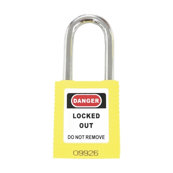 セーフラン安全用品 ロックアウト用パドロック 黄 吊38mmタイプ 14658-1 1点
