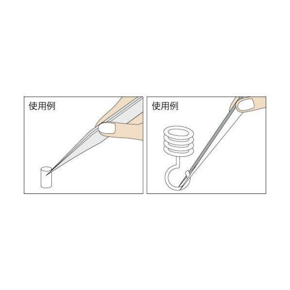 トラスコ(TRUSCO) 耐酸耐磁ピンセット120mm強力超極細型 1-SA 1点