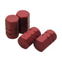 ワールドツール タイヤバルブキャップセットアルミ レッド 4PC 16-04250 1点