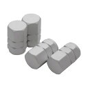 ワールドツール タイヤバルブキャップセットアルミ シルバー 4PC 16-04236 1点