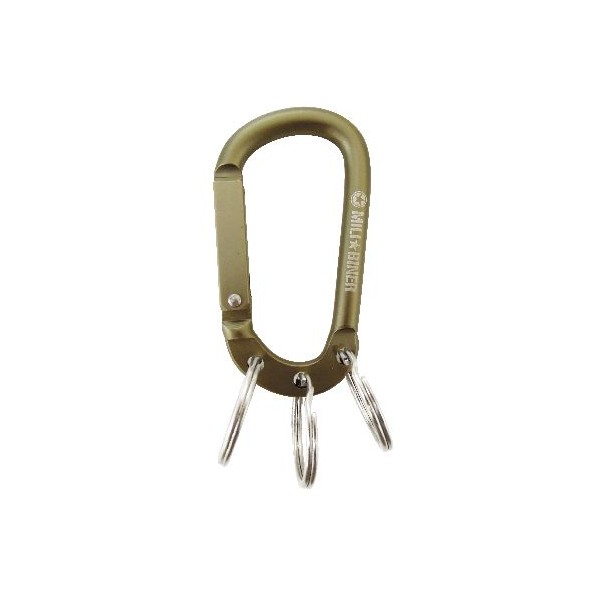 中林製作所 ミリタリーカラビナ 3キーリング (W)60mmx(H)115mmx(D)25mm ゴールド MCB-14 1個【2506DFD_..