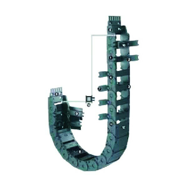 イグス エナジーチェーン ケーブル保護管 74リンク 2400.03.200.0-74L 1点