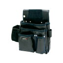 プロスター KawatecII仮枠釘袋 墨壺ケース付 H330×W330×D140mm ブラック KW-722B 1点