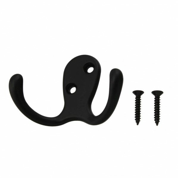 ハイロジック スタイリッシュ ダブルフック ブラック 58640 1個
