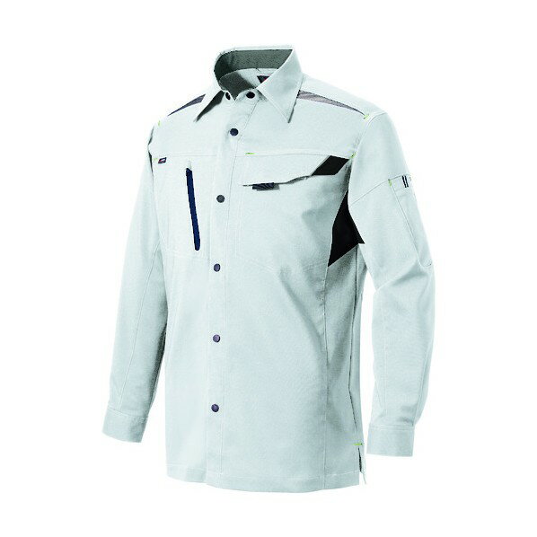 アイトス ライトフィックス 長袖シャツ（男女兼用）（薄地） M 003シルバーグレー 2535 1