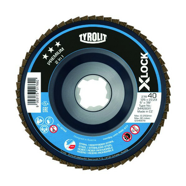 TYROLIT X-LОCKフラップディスク プレミアムタイプ 125mm 34428313 1点