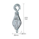 スリーエッチ ステンレス一車スナッチフック型75mm 75X1SS 1点