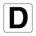 ユニット アルファベット表示ステッカーD 中 100×100 845-81D 5枚