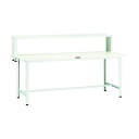 ※法人専用品※トラスコ(TRUSCO) AO型軽量作業台 1800X750 上棚付 AO-1875YURB 1台