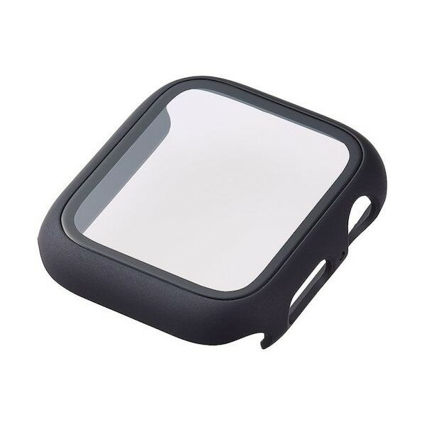 エレコム Apple Watch 44mm用フルカバーケース プレミアムガラス ゴリラ セラミックコート ブラック AW-20MFCGOCBK 1点