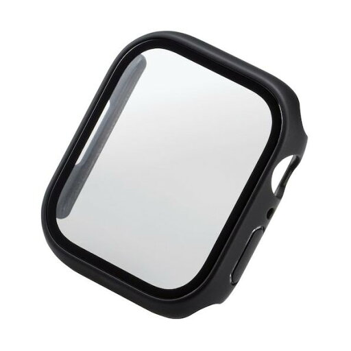 エレコム AppleWatch8/7 45mm用フルカバーケース プレミアムガラス ゴリラ セラミックコート ブラック AW-22AFCGOCBK 1点 エレコム AppleWatch8/7 45mm用フルカバーケース プレミアムガラス ゴリラ セラミックコート ブラック AW-22AFCGOCBK 1点