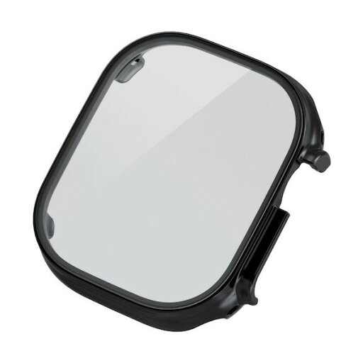 エレコム Apple Watch Ultra 49mm用フルカバーケース プレミアムガラス 高透明 ブラック AW-22CFCGBK 1点 エレコム Apple Watch Ultra 49mm用フルカバーケース プレミアムガラス 高透明 ブラック AW-22CFCGBK 1点