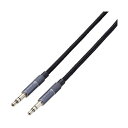 エレコム AUXケーブル 3.5mm-3.5mm アルミコネクタ 0.5m ブラック AX-35MA05BK 1点(2)