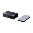 エレコム HDMI切替器 4K60P対応 2ポート 2入力1出力 専用リモコン付 ブラック DH-SW4KP21BK 1点(2)