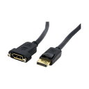 STARTEC.COM社 DisplayPort 1.2 ケーブル/ 延長用/91cm/4K60Hz/オス - メス/パネルマウント型/延長コード DPPNLFM3 1本