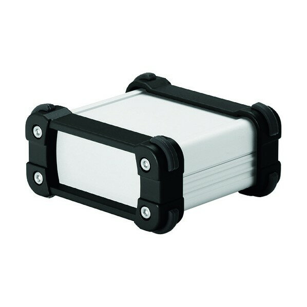 タカチ電機工業 コーナーガード付アルミケース EMCシールドタイプ シルバー/ブラック EXPE7-4-9SB 1点