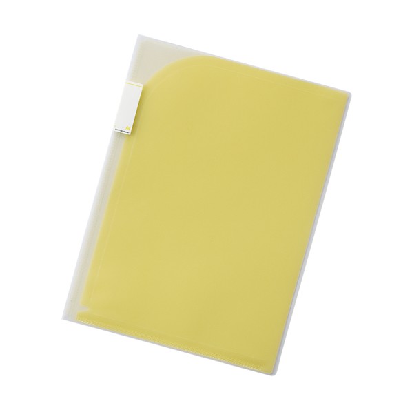 LIHIT LAB. 2ポケットホルダー 235×312mm 黄 F3410-5 1点