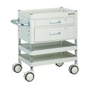 トラスコ ファルコンワゴン引出付750X500ウレタン双輪YG色 FAW-773VZD-YG 1点