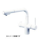 KVK ビルトイン浄水器用シングルシャワー付混合栓(eレバー)マットホワイト KM6121SCECM4 1個