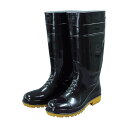 福山ゴム 耐油長靴先芯入りガロア#1ブラックM GLA1-MB