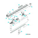 ※法人専用品※ダイケン スライデックス 傾斜レールタイプ 自閉式 HCS-3015KF型 右引き用 HCS-3015KFR 1セット