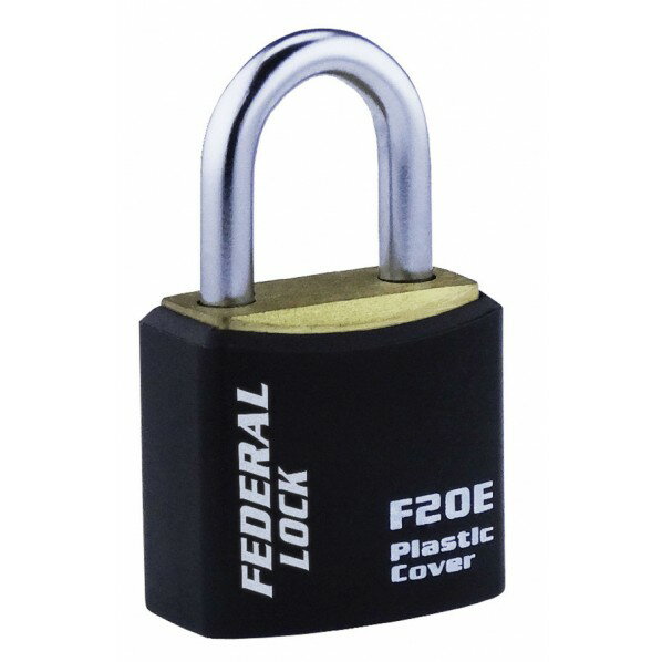 FEDERAL JAPAN シリンダー南京錠 F20E-BK-P 1個