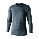 おたふく手袋 BT デュアルブラッシュド ヘビーウェイト クルーネックシャツ グレー/ブラック SS JW-180-39-SS 1枚