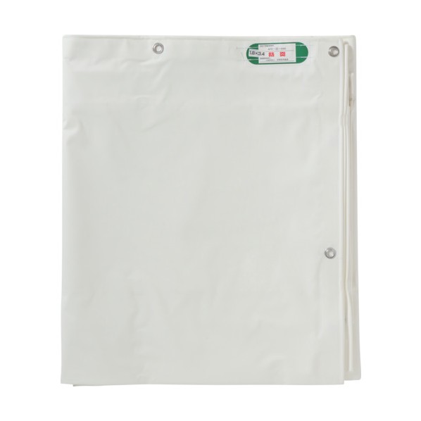 萩原工業 国産塩ビ防炎シート 養生用 ホワイト 10m×10m KEB1010 1点