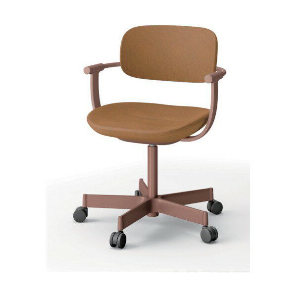 イトーキ バーテブラ03チェア 5本脚タイプ フレームチェストナットブラウン・布地ディープイエロー KG-..