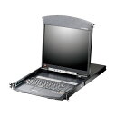 ATEN Over IP KVMドロワー 8ポート/19インチLCD/Cat5/デュアルスライド/ロングレール KL1508AINJJL 1点(3)