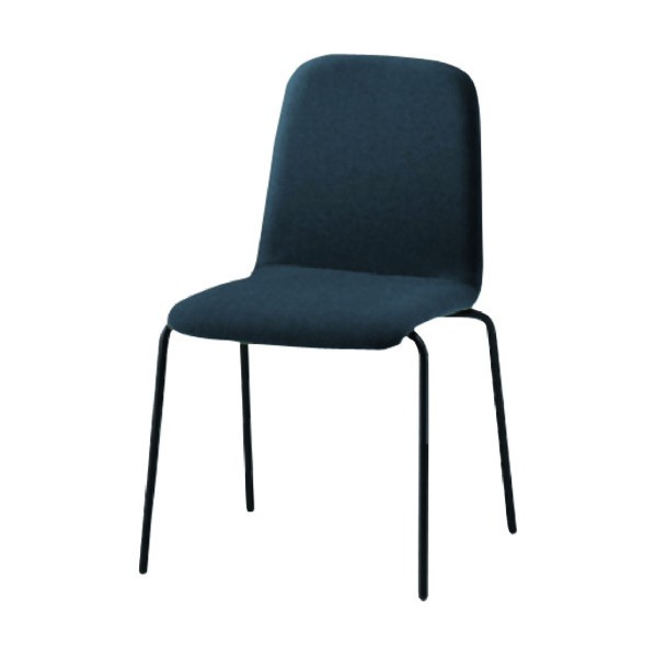 イトーキ ノットワーク背座一体チェア張りぐるみ 脚サテンブラック・ウレタンレザーサンドイエロー KLL..