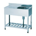 ※法人専用品※東製作所 一槽水切シンク右水槽750×450×800 KPM1-750R 1