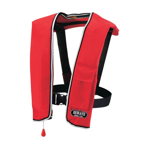 オーシャン・ライフ 自動膨張式ショルダータイプ 作業用ライフジャケット レッド TYPE A LG-1-RD 1点