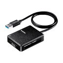 エレコム メモリリーダライタ 超高速タイプ USB3.0 ケーブル50cm SD+microSD+MS+CF対応 MR3-C402BK 1点