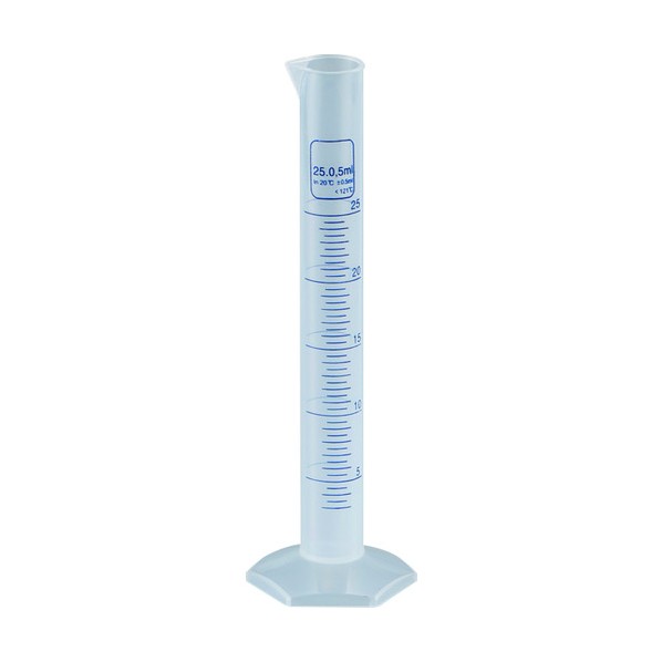 トラスコ(TRUSCO) メスシリンダー 25ml 青目盛付 PP製 MS25 1個