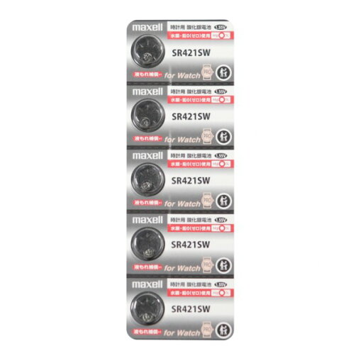 maxell maxell酸化銀無水銀電池 SR421SW 5個入 ■電池:直径4.8x高さ2.15mm シルバー SR421SW 1B5LP B 1シート maxell maxell酸化銀無水銀電池 SR421SW 5個入 ■電池:直径4.8x高さ2.15mm シルバー SR421SW 1B5LP B 1シート