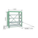 ムラテックKDS スライドラックSSR10-2012-4HT SSR10-2012-4HT 1台【2506DFD_3】