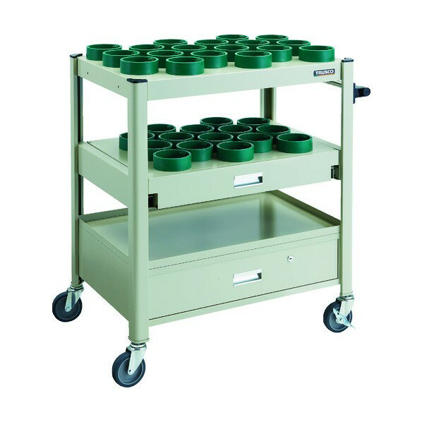 TRUSCO TCW型ツーリングワゴン HSK100 BT50 NT50 33個 スライド棚引出し付 NG色 TCW-TD02DC-NG 1個