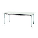 ※法人専用品※藤沢工業 ミーティングテーブル 角脚棚付 900mmX900mm ホワイト TDS-0990TK WH 1点