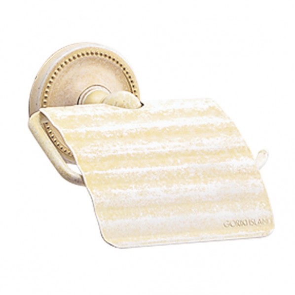 ゴーリキアイランド ペーパーホルダー TPH PB WAB 幅140×高さ128、取付土台部直径72mm 真鍮古白色仕上..