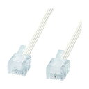 SANWA SUPPLY|サンワサプライ やわらかスリムケーブル(白) 白 TEL-S2-20N2 1点|詳細画像