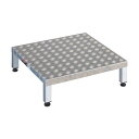 トラスコ 高床式アルミ製ステップ600X600XH190~220 600 x 600 x 190 mm TFSH-0660AL 1点
